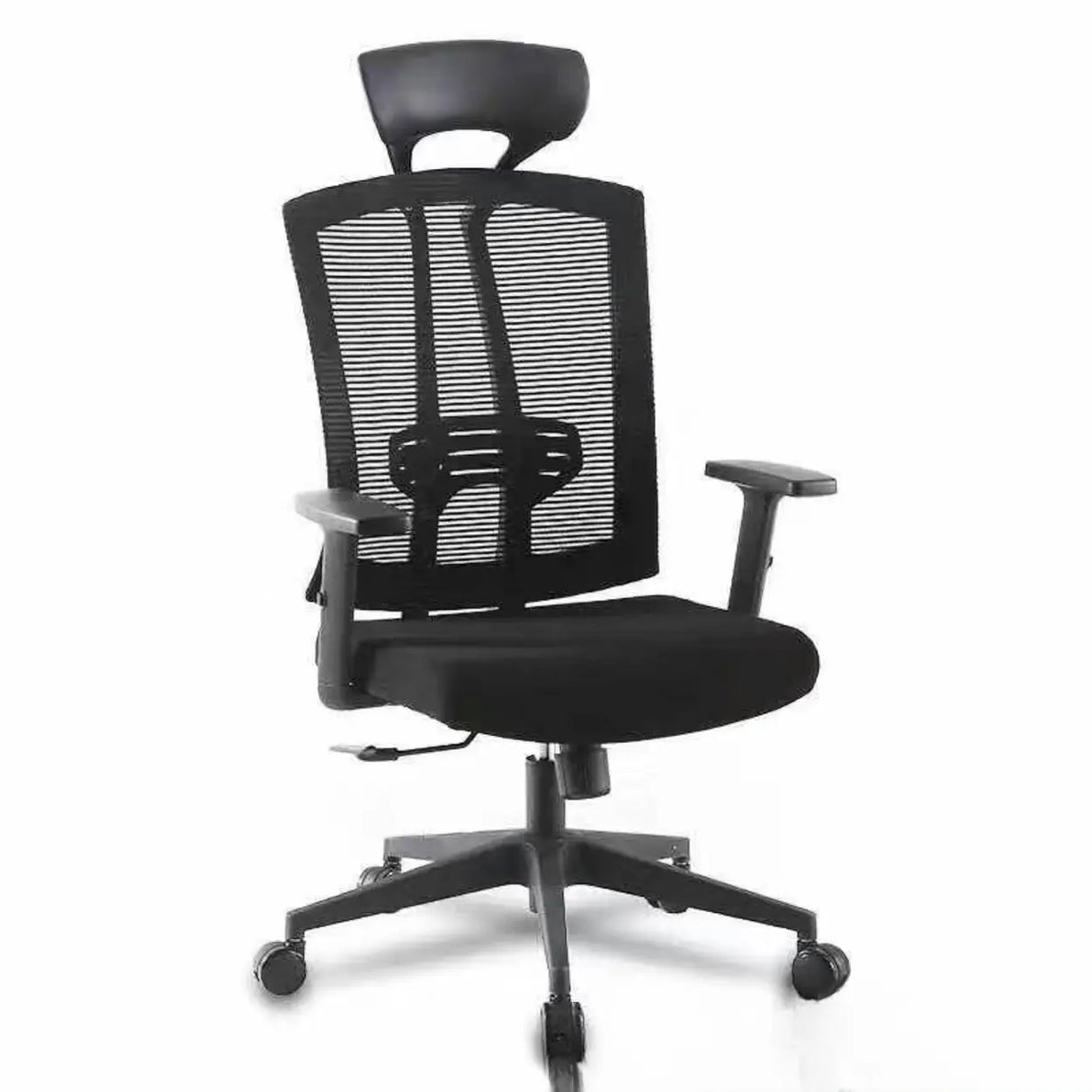 High-Back Black Adjustable Comfort Ergonomic Office Chair Image - 7