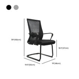 High-Back Black Adjustable Mesh Office Chair with Headrest Image - 18