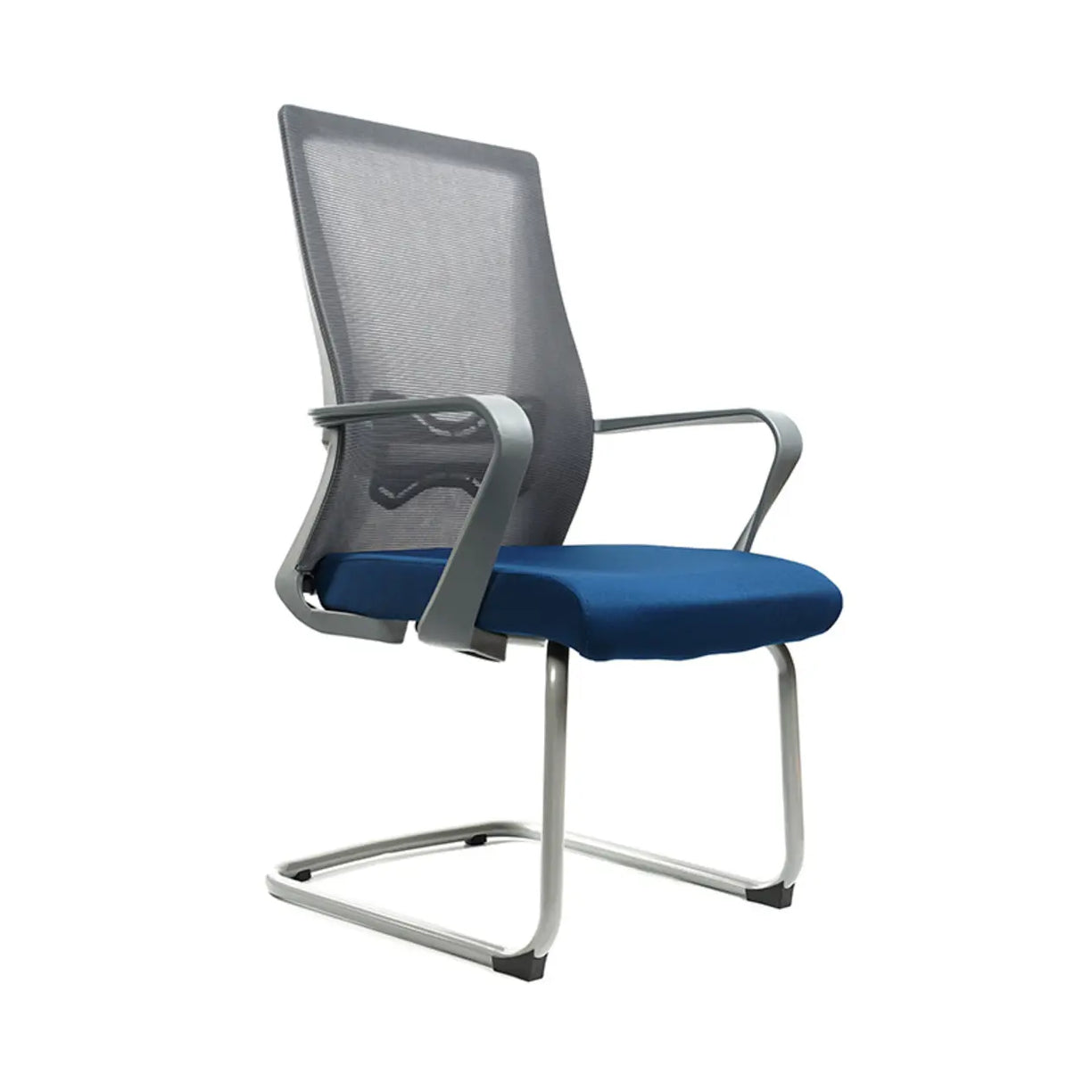 High-Back Black Adjustable Mesh Office Chair with Headrest Image - 5