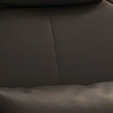 High-back Ergonomic Leather Grey Office Chair with Pillow Image - 12