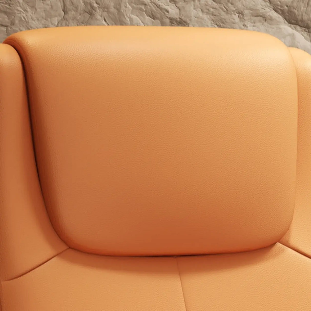High-back Ergonomic Leather Grey Office Chair with Pillow Image - 14