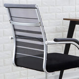 High-Back Metal Frame Black Mesh Metal Office Chair Image - 10