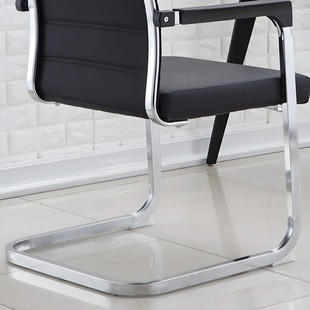 High-Back Metal Frame Black Mesh Metal Office Chair Image - 11