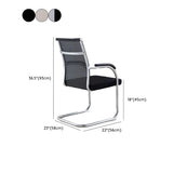 High-Back Metal Frame Black Mesh Metal Office Chair Image - 13