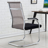 High-Back Metal Frame Black Mesh Metal Office Chair Image - 3