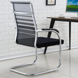 High-Back Metal Frame Black Mesh Metal Office Chair Image - 5