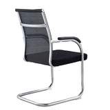 High-Back Metal Frame Black Mesh Metal Office Chair Image - 9
