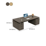 Home Office Wood Rectangle Computer Desk with Cabinet Image - 16