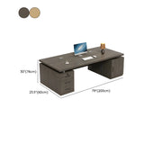 Home Office Wood Rectangle Computer Desk with Cabinet Image - 18