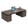 Home Office Wood Rectangle Computer Desk with Cabinet Image - 6