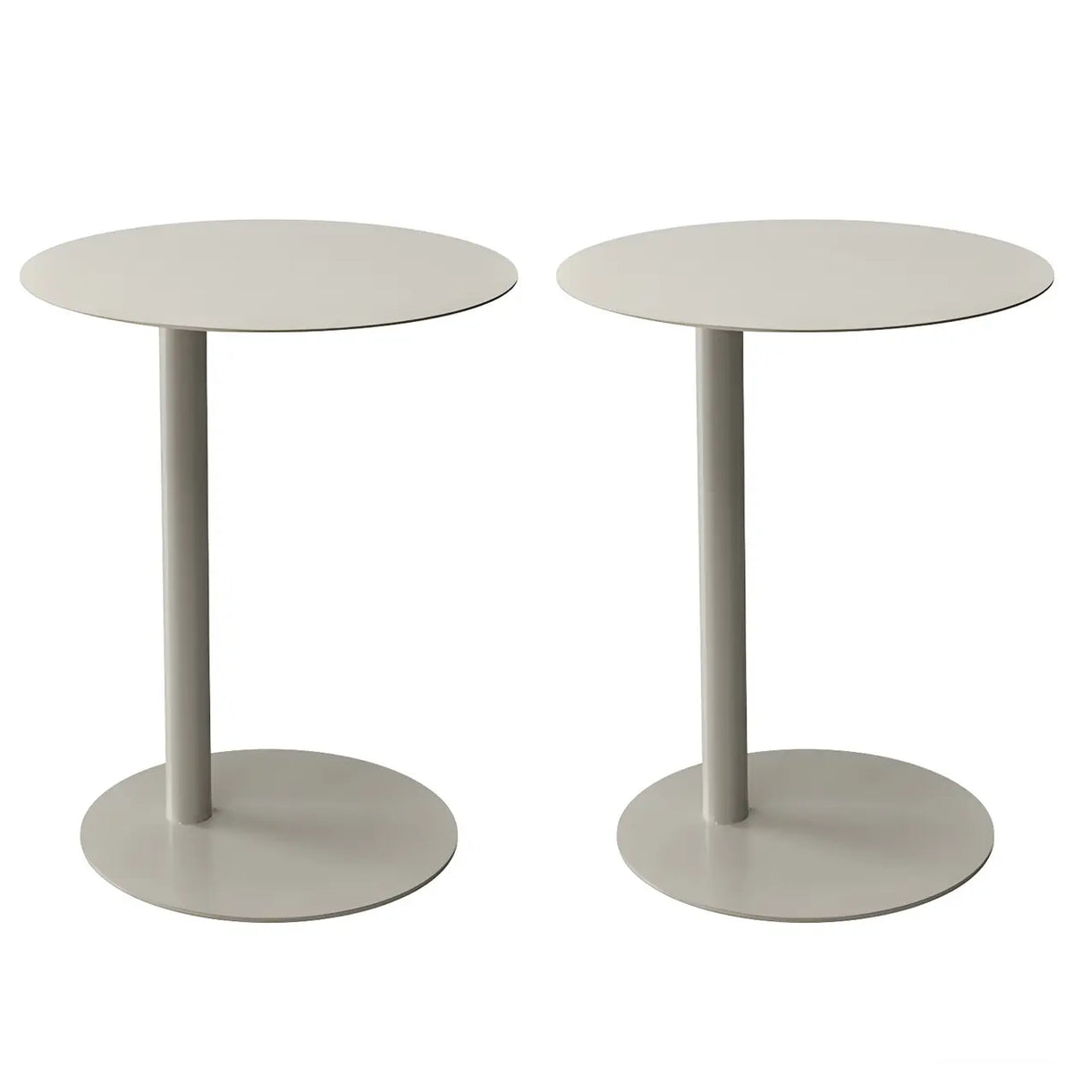 Colorful Round Metal C-Shaped Scandinavian Side Table Image - 8