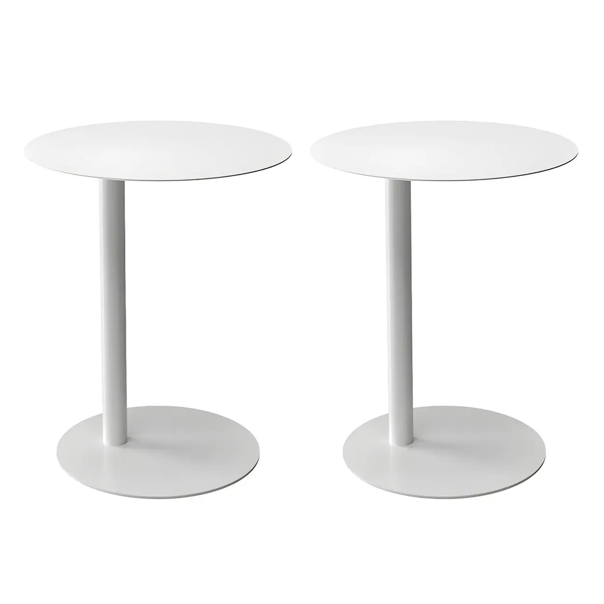 Colorful Round Metal C-Shaped Scandinavian Side Table Image - 11
