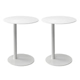 Colorful Round Metal C-Shaped Scandinavian Side Table Image - 11