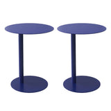 Colorful Round Metal C-Shaped Scandinavian Side Table Image - 13
