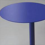 Colorful Round Metal C-Shaped Scandinavian Side Table Image - 14