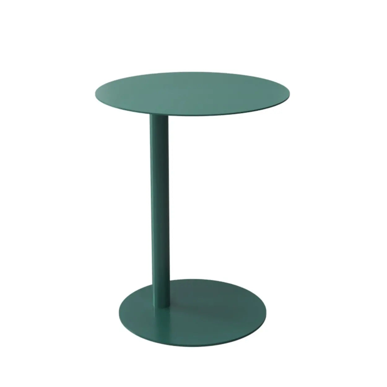 Colorful Round Metal C-Shaped Scandinavian Side Table Image - 15