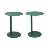 Colorful Round Metal C-Shaped Scandinavian Side Table Image - 16