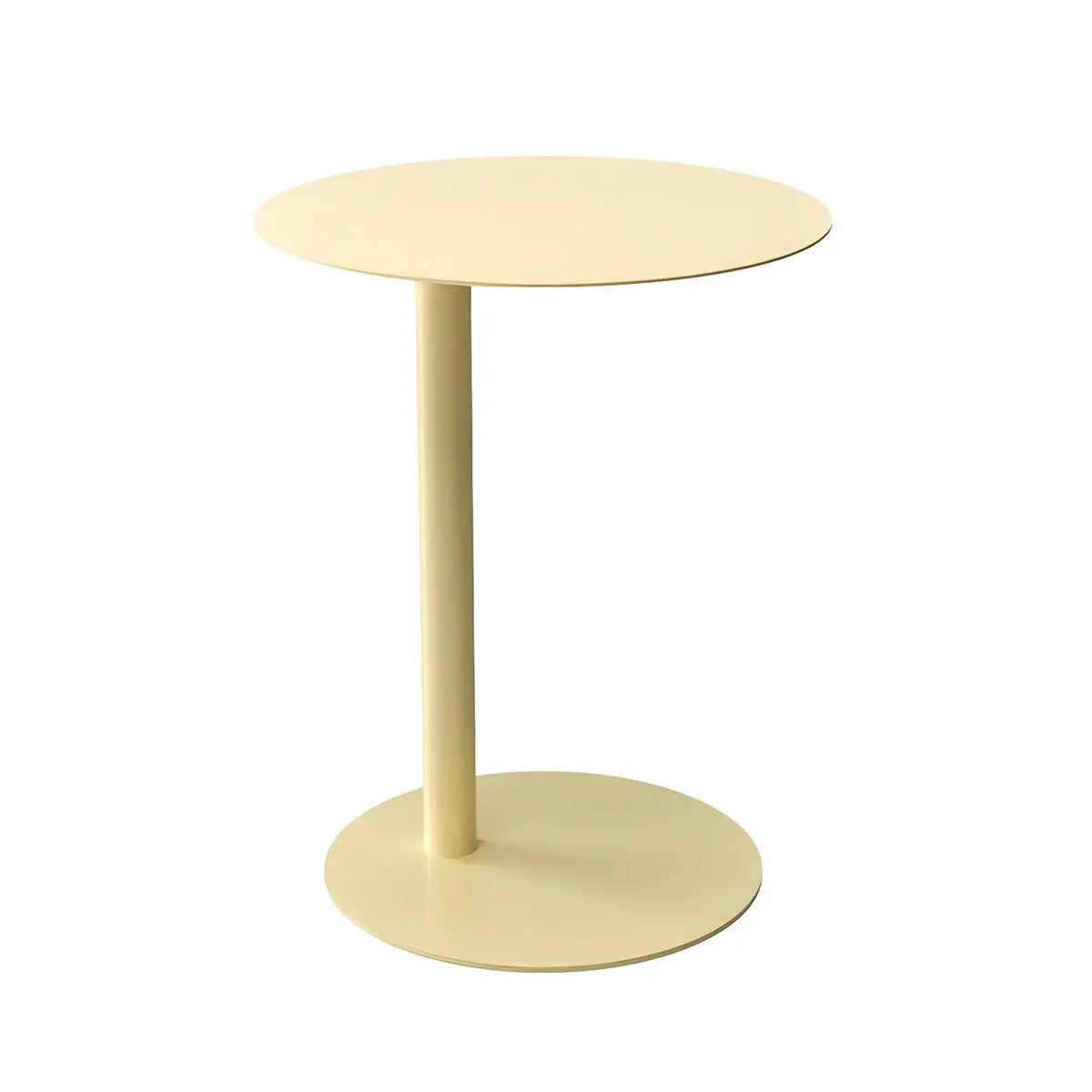 Colorful Round Metal C-Shaped Scandinavian Side Table Image - 17