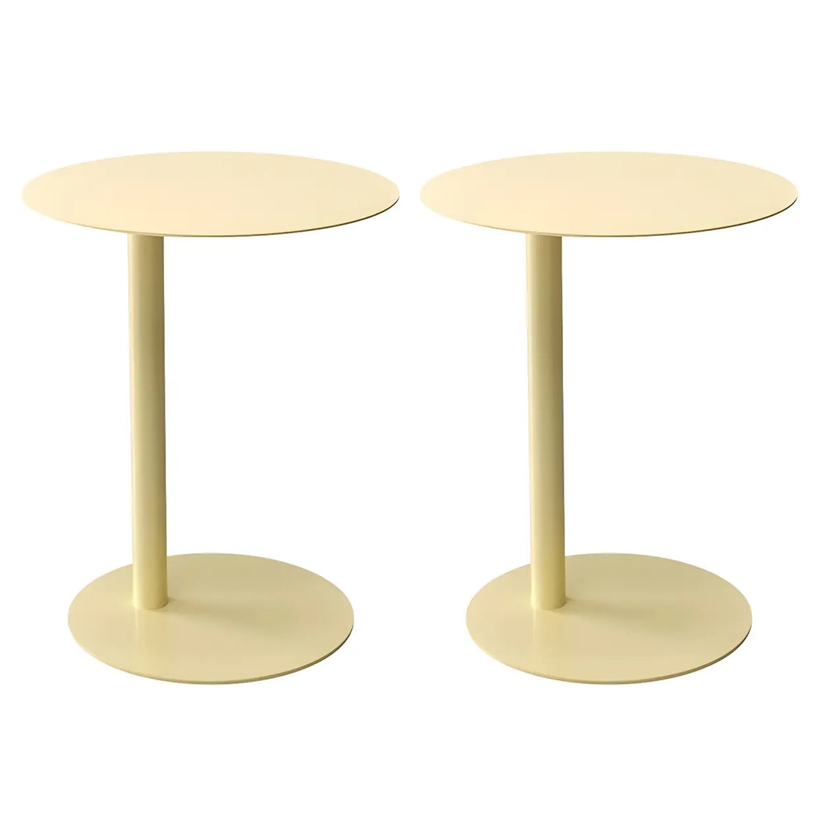 Colorful Round Metal C-Shaped Scandinavian Side Table Image - 18
