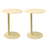 Colorful Round Metal C-Shaped Scandinavian Side Table Image - 18