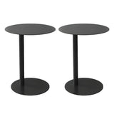 Colorful Round Metal C-Shaped Scandinavian Side Table Image - 9