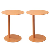 Colorful Round Metal C-Shaped Scandinavian Side Table Image - 21
