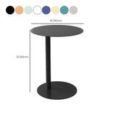 Colorful Round Metal C-Shaped Scandinavian Side Table Image - 25
