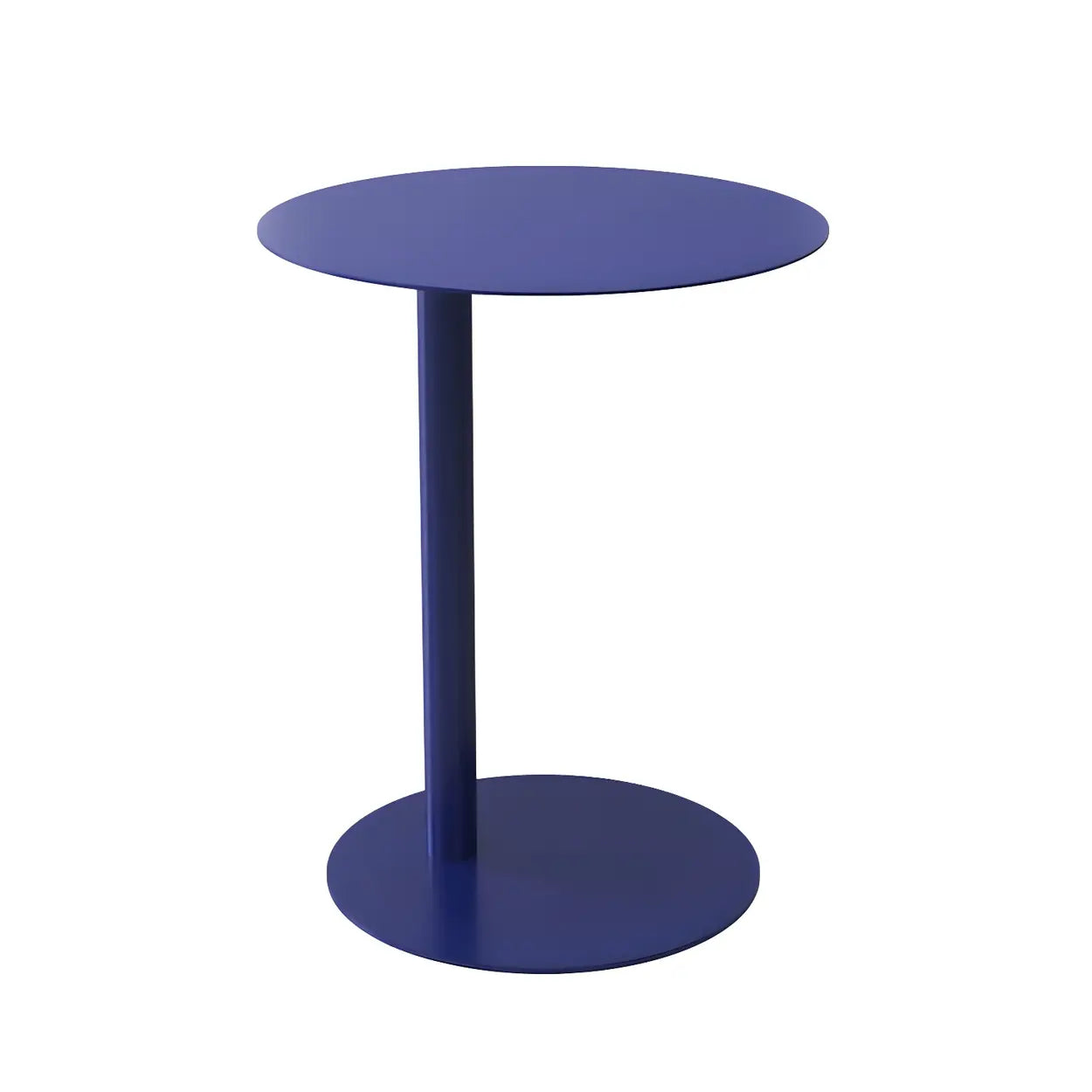 Colorful Round Metal C-Shaped Scandinavian Side Table Image - 12
