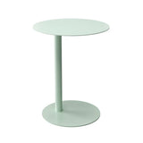 Colorful Round Metal C-Shaped Scandinavian Side Table Image - 22