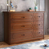 Horizontal Brown Rubberwood Double Dresser for Bedroom Image - 3