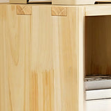 Horizontal Natural Solid Wood Cube Storage Bookcase Image - 11