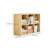 Horizontal Natural Solid Wood Cube Storage Bookcase Image - 17