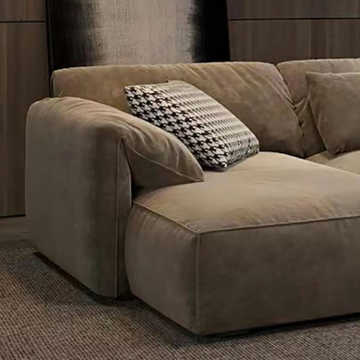 Horizontal Scratch Resistant Abrasive Cloth Pillow Sofa Image - 10