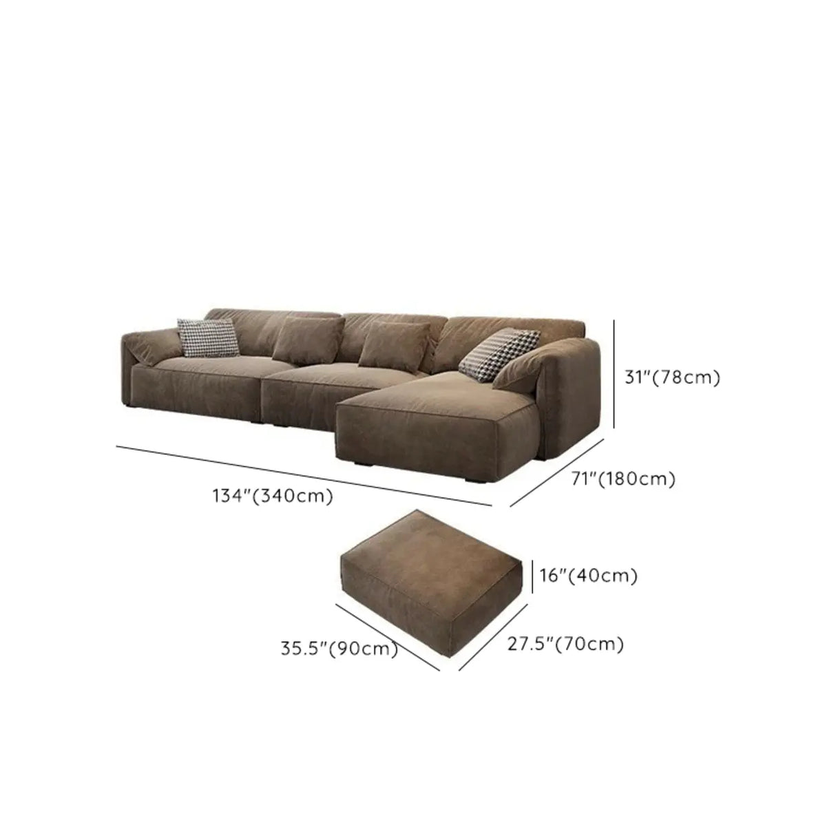 Horizontal Scratch Resistant Abrasive Cloth Pillow Sofa Image - 27