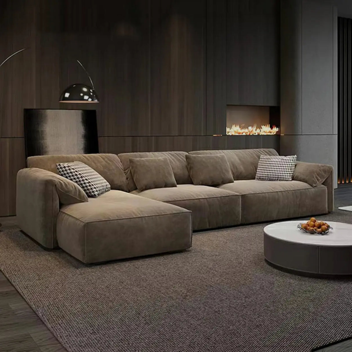Horizontal Scratch Resistant Abrasive Cloth Pillow Sofa Image - 9
