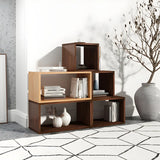 Horizontal Simple Modular Solid Wood Cube Bookshelf Image - 14