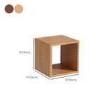 Horizontal Simple Modular Solid Wood Cube Bookshelf #size