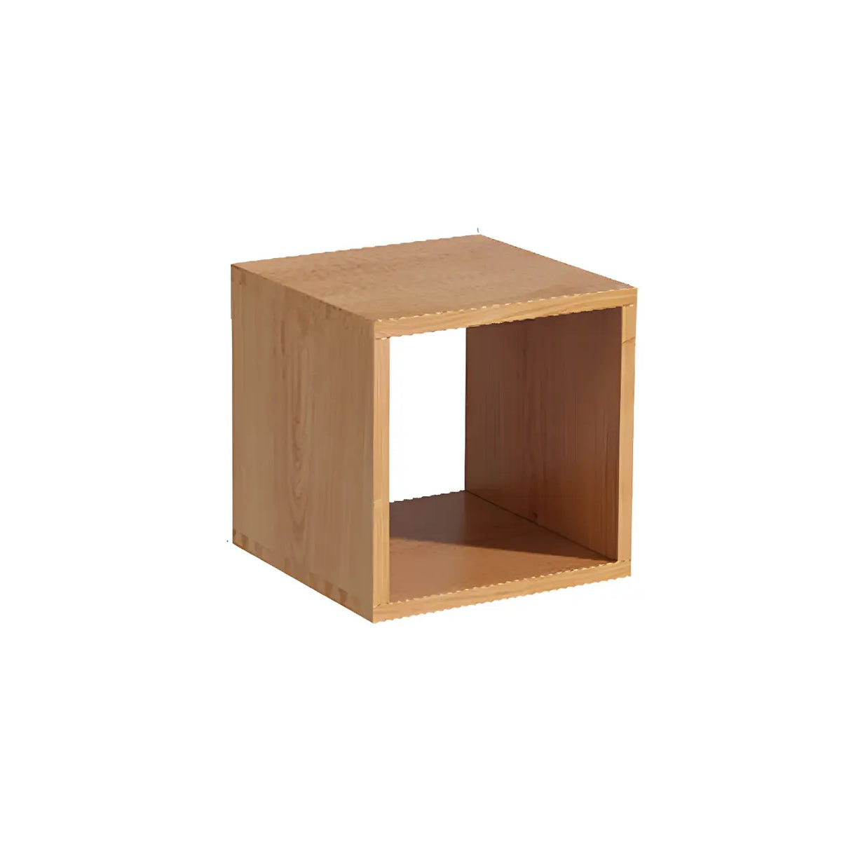 Horizontal Simple Modular Solid Wood Cube Bookshelf Image - 2
