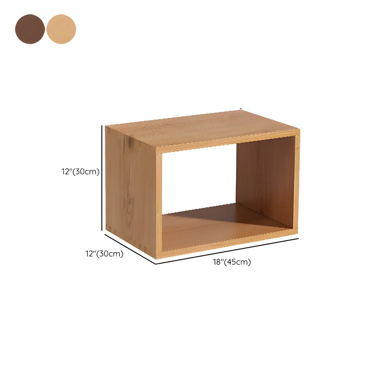 Horizontal Simple Modular Solid Wood Cube Bookshelf Image - 16