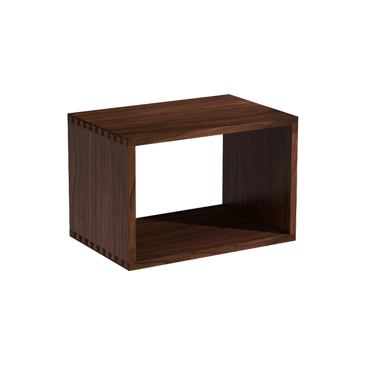 Horizontal Simple Modular Solid Wood Cube Bookshelf Image - 7