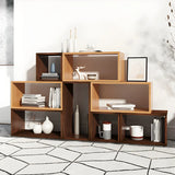 Horizontal Simple Modular Solid Wood Cube Bookshelf Image - 8