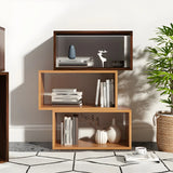 Horizontal Simple Modular Wood Cube Bookshelf Image - 6