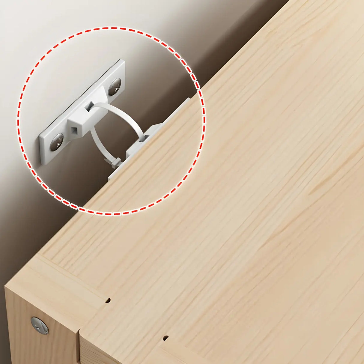 Horizontal Solid Wood Bookshelf Closed Back Bookcase Image - 14