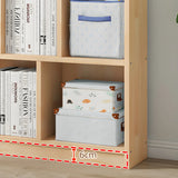 Horizontal Solid Wood Bookshelf Closed Back Bookcase Image - 16