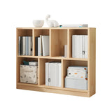 Horizontal Solid Wood Bookshelf Closed Back Bookcase Image - 17