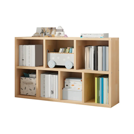 Horizontal Solid Wood Bookshelf Closed Back Bookcase Image - 2