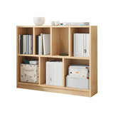 Horizontal Solid Wood Bookshelf Closed Back Bookcase Image - 23