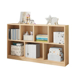 Horizontal Solid Wood Bookshelf Closed Back Bookcase Image - 25