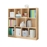 Horizontal Solid Wood Bookshelf Closed Back Bookcase Image - 30