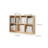 Horizontal Solid Wood Bookshelf Closed Back Bookcase Image - 38